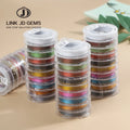 JD GEMS LINK JDFTX10 ZHE Wholesale 10 Rolls 0.38mm 0.45mm Mixed Color Brass Copper Wire Set Jewelry Beading Necklace Bracelet