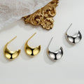 ICEBELA Fashion and Generous 925 Sterling Silver Design Moon Ear Stud Smooth C-shaped Earring