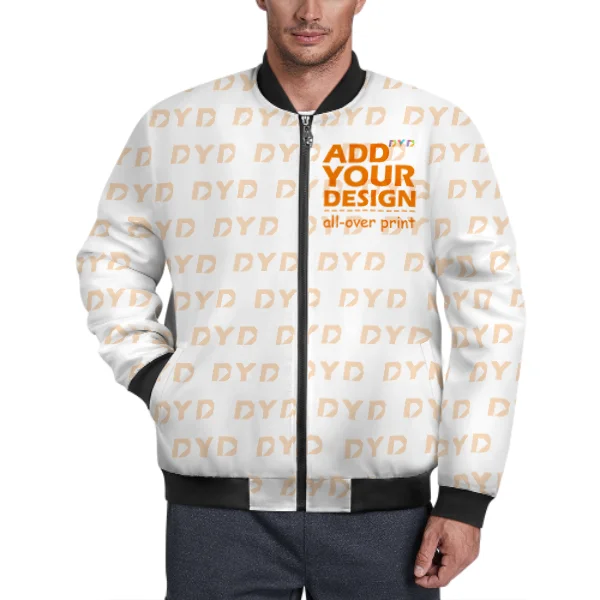 All Over Print Men's Autumn Sports Fans Outdoor Zipper Streetwear Tactical Jacket Bomber Jacket Airforce Flight Pilot Jackets