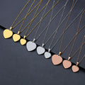 Titanium Steel Necklace in Stock Heart-shaped Design Blank Laser Color Printing Material Gift Engraved Stainless Steel Necklace