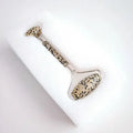 2026 Best Price gem Handheld Dalmation jasper Jade Roller Gua Sha Beauty Facial Massage Rose Jade Roller For Face With Box