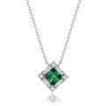 QX Custom OEM Fine Jewelry 925 Sterling Silver Zircon Romantic Flower Women Gift Necklaces
