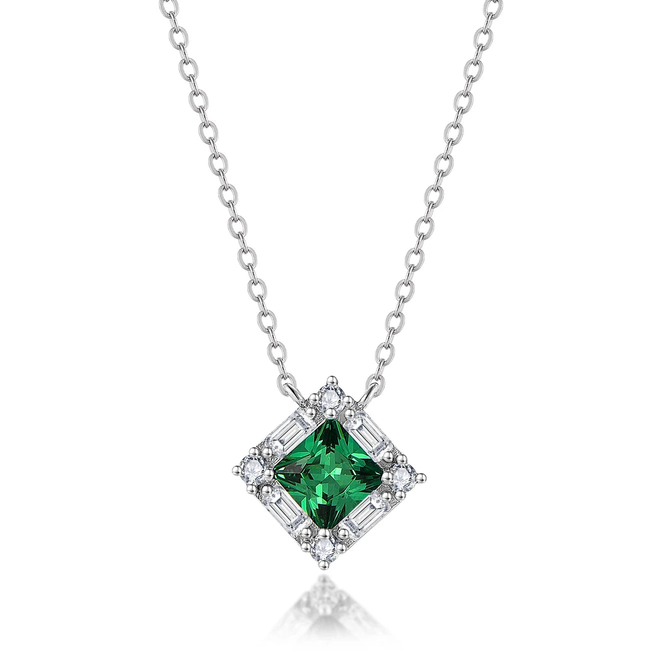 QX Custom OEM Fine Jewelry 925 Sterling Silver Zircon Romantic Flower Women Gift Necklaces