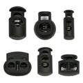 Wholesale All Kinds Size Black Plastic Adjustable Flat Pig Nose Cord Stopper for Wholesale Cord Stopper Elastic Ropes Cord Lock