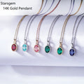 Starsgem Available Fancy Beautiful 14k White Yellow Rose Gold Lab Grown Sapphire Necklaces Pendants Sale in Stock