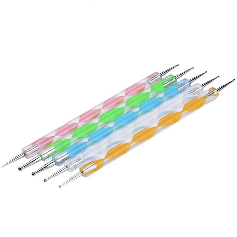 Wholesale Hot Sale Nail Art Manicure Tools 5pcs Double Head Nail Dotting Pen