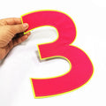 Custom Embroidered Eco-Friendly Football Jersey Numbers Patch Iron-On Twill Fabric