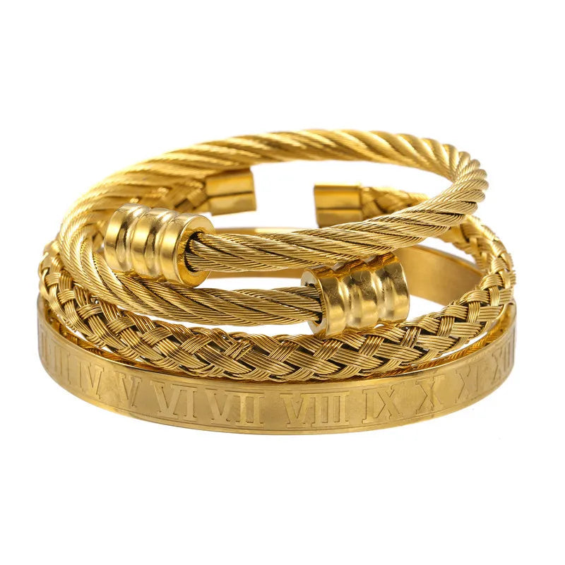 Sac Main Tendance Nouvelle Collection 2022 Cuff Bracelet Stainless Steel Cuff Bracelet Gold Plated Layer Bracelet Men