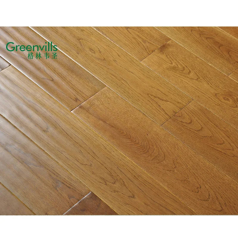 Handscraped 100% Natural Wood Solid Oak Flooring Hardwood Parquet Floor Tongue &groove Joint Floors