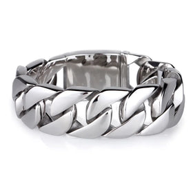 Wild Style 20mm Wide Chunky Multi-Color 18k Gold PVD Plated Cuban Link Chain Heavy Stainless Steel Bracelets Wholesale for Men