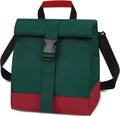 Adjustable Shoulder Strap Portable Insulated Rolltop Lunch Bag for Adults Men and Women-Polyester CANS Cooler Bag
