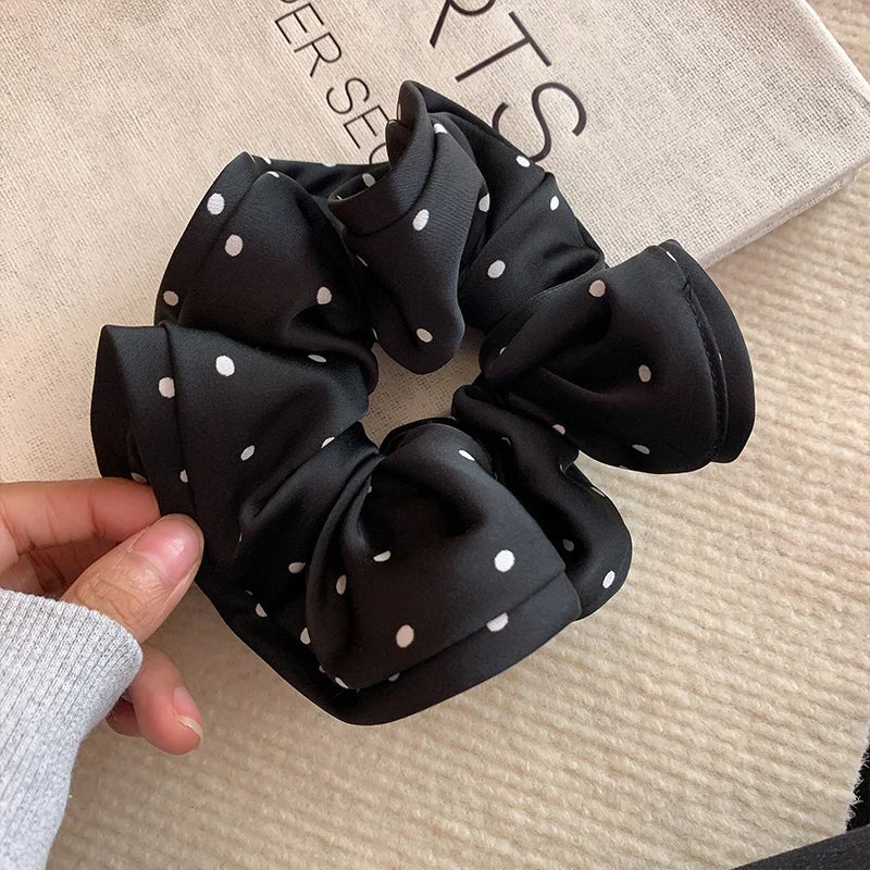 Luxury Solid Color Scrunchies Elegant Big Flower Elastic Hair Bands for Women Designer Beauty & Personal Care Product