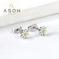 Ason Fashion Jewelry Cute Hyposensitivity Stud Earrings 18K Gold Plated Stainless Steel Vintage Flower Wreath Earrings for Women