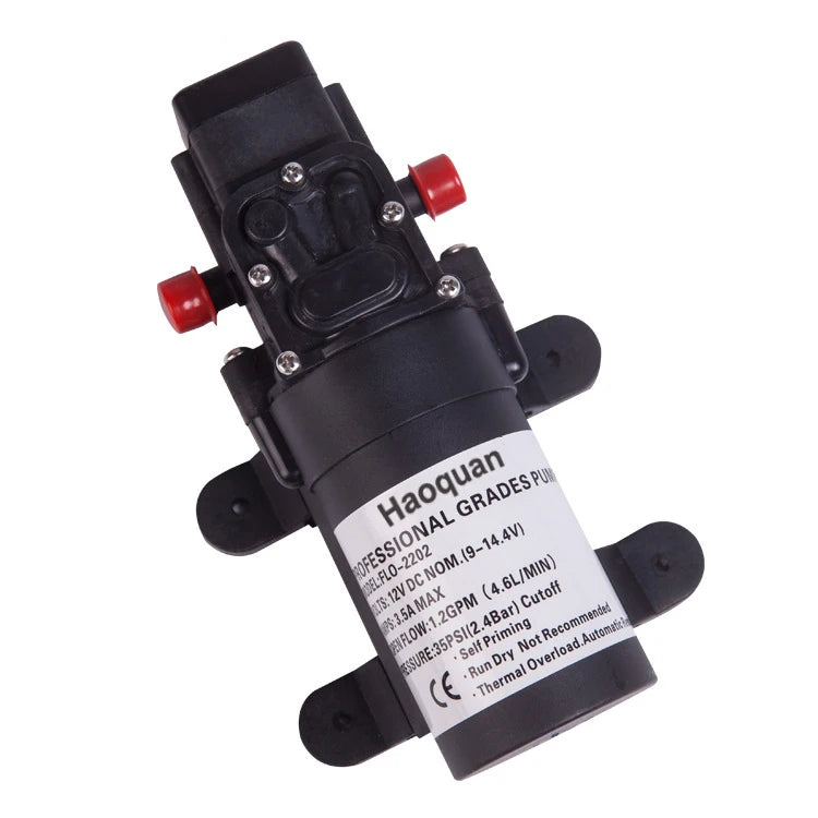High Pressure 12V DC Portable Micro Booster Pump Factory Supply for Irrigation & Agriculture Diaphragm Structure for Machining