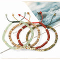 Newest Selling Bohemian 4mm Cut Flour Crystal Bead Bracelet Hand Woven Natural Stone Creative Bracelet for Women Girls
