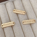 Custom 3D Embossed Metal Logo Tags for Bags Clothing Own Design Sewing Brand Private Name Label Washable Roll Shape for Garments