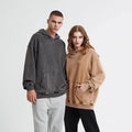 Custom Blank Acid Wash Pullover Hoodie Men Streetwear High Quality Vintage Y2k Oversized Hoodies Men