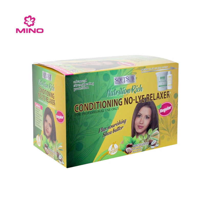 2025 SOFTSUB Nutrition Rich No Lye Easy Application Keratin Hair Relaxer Cream OEM Wholesale Hair Relaxer Olive in Stock
