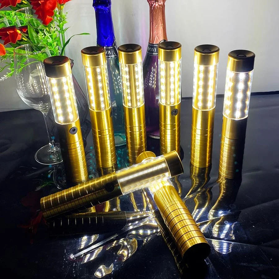 Shenzhen Quality LED Bottle Strobe Baton Light Super Bright Rechargeable Bottle Sparkler Blinking Stick for Event Rave Nightclub