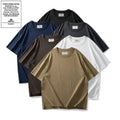 Men Summer Streetwear Casual T-Shirt Blank White Loose O-Neck Solid Knitted Washed Smart 100% Cotton Clothing Manufacturers