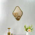 40*28cm Design Home Decor Minimalist Customized Mirror Wall Art Irregular Wood Frame Wall Mirror With Wood Frame