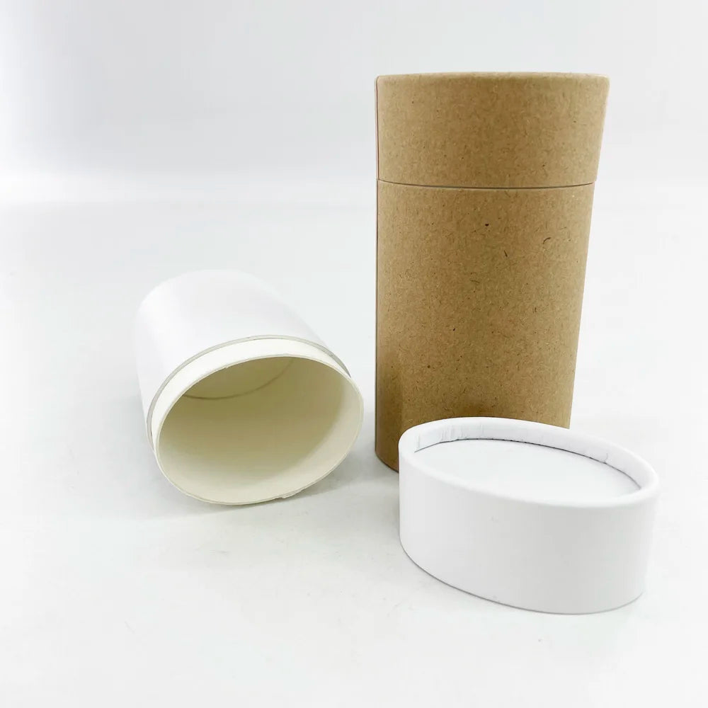 2 oz Wholesale Biodegradable Oval Container Cylinder Packaging Push up Kraft Paper Tube
