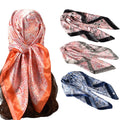 2024 New Korean Paisley Imitated Silk Satin 90cm square Silk Scarf Female Milk Silk Scarf Scarf Fashion Wholesale Kerchief
