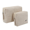 Eco Linen Cosmetic Make up Zipper Pouch Bag with Cotton Private Label Logo Natural Skincare Toiletry Storage Promotional Bags