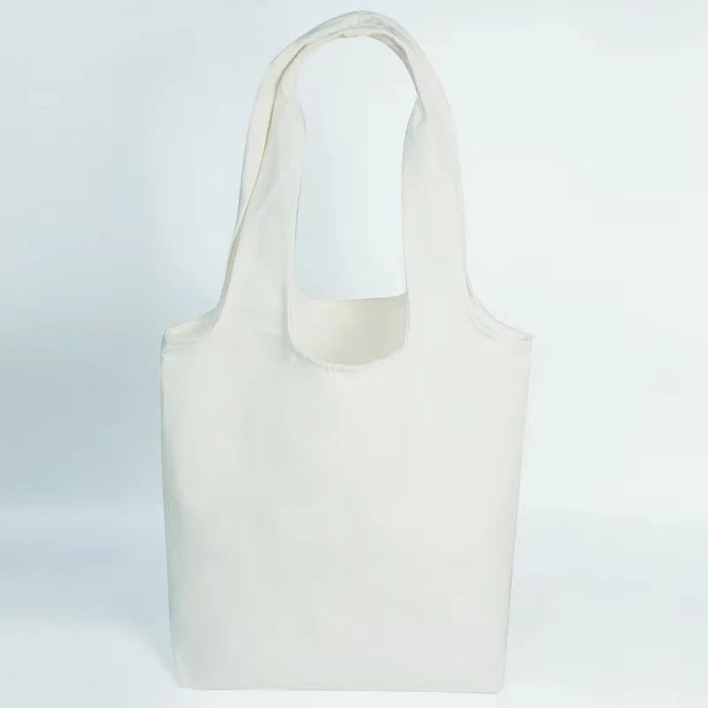 New Women's Canvas Vest Shoulder Bag Large Capacity Cloth Guangzhou Shopping Bag Reusable Supermarket Shopping Bag