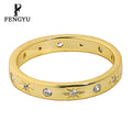 Fine 18k Gold Star Zircon Rings for Women 925 Sterling Silver Fashion Girls Gemstone Ring Designer Custom Jewelry Wholesale