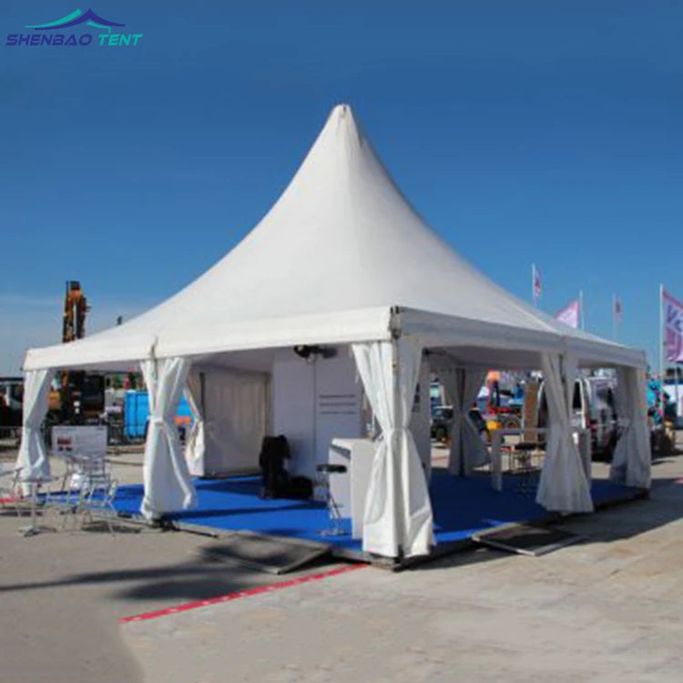 Waterproof Pagoda Tent with Aluminum Frame PVC Cover for Weddings Parties Outdoor Trade Shows