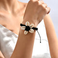 Bohemian Ethnographic Accessories Creative Handmade Braided Hand Rope Light Luxury Shell Flower Bracelet Gifts for Women