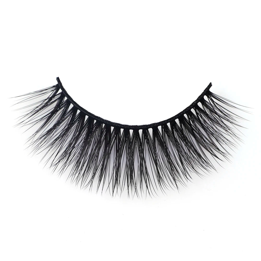 FX-H02 False Eyelashes 3D Synthetic Hair Eyelashes Hand Made 7 Pairs Full Strip Eyelashes Eye Lashes Wholesale Customize Lashes