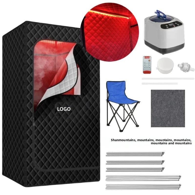 Modern Design 110V/220V Electric Infrared Sauna Room Convenient Household 660NM Red Light Stripe Sweat Box 110V/220V Voltage