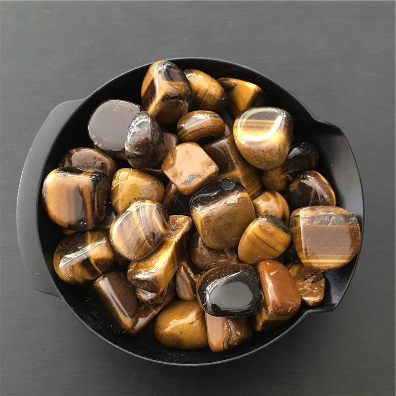 DIY Hot Sale Polished Gemstone Bulk tiger Eye Tumbled Stone Healing Crystals