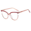 New Design Plastic Women's Fashion Spring Leg Blue Light Blocking Glasses Frame Lady Metal Acetate Eyeglasses