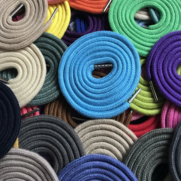 Stock Colored 5mm Cotton Round Braid High Tenacity Drawstring Cord for Bags Shoes & Garment