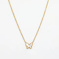 High End 18k Gold Plated Joolim Jewelry Shell Butterfly Pendant Necklace