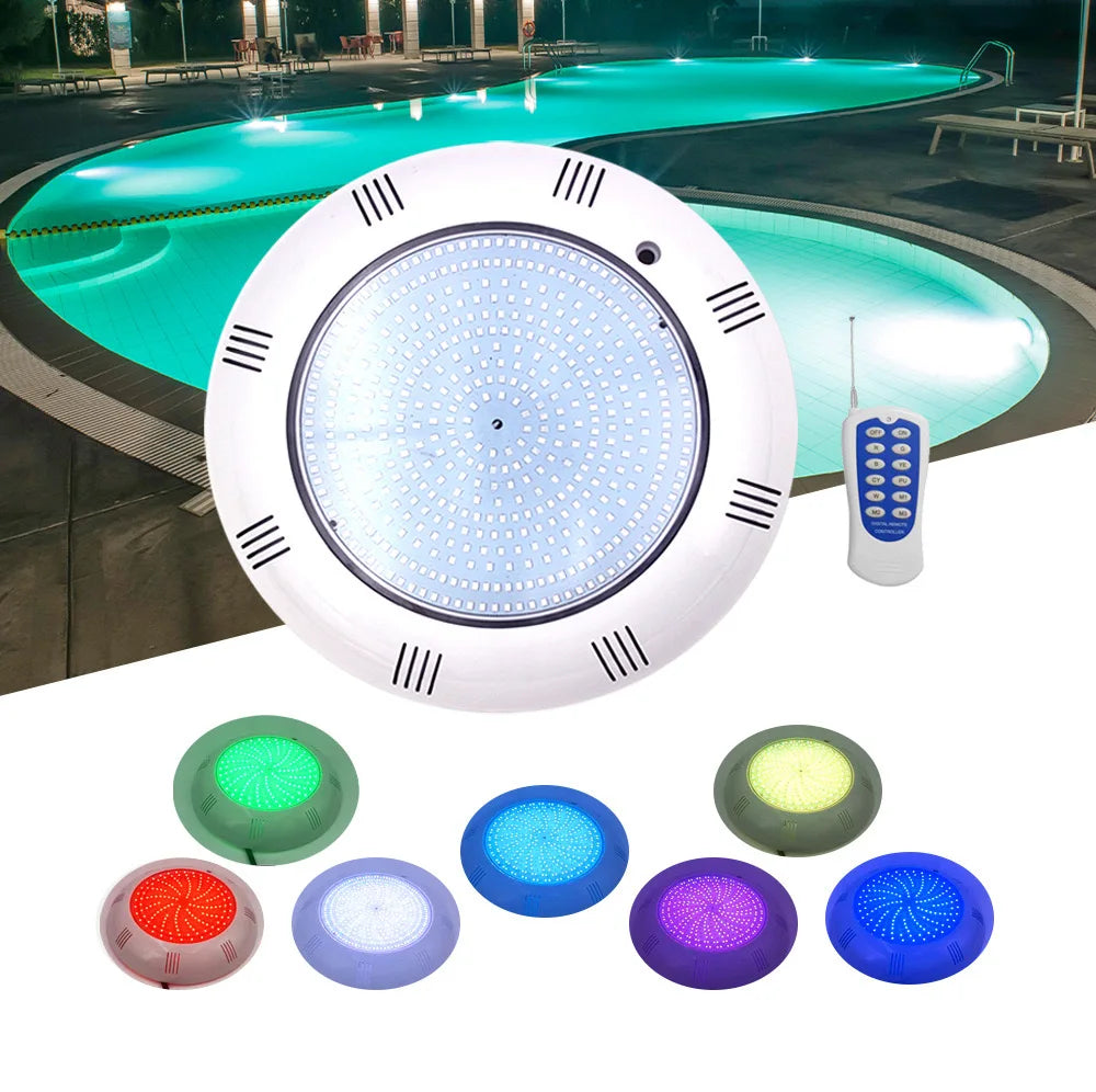 New Style CE RoHS 12V Low Voltage IP68 Waterproof RGB ABS LED Pool Lights 24W