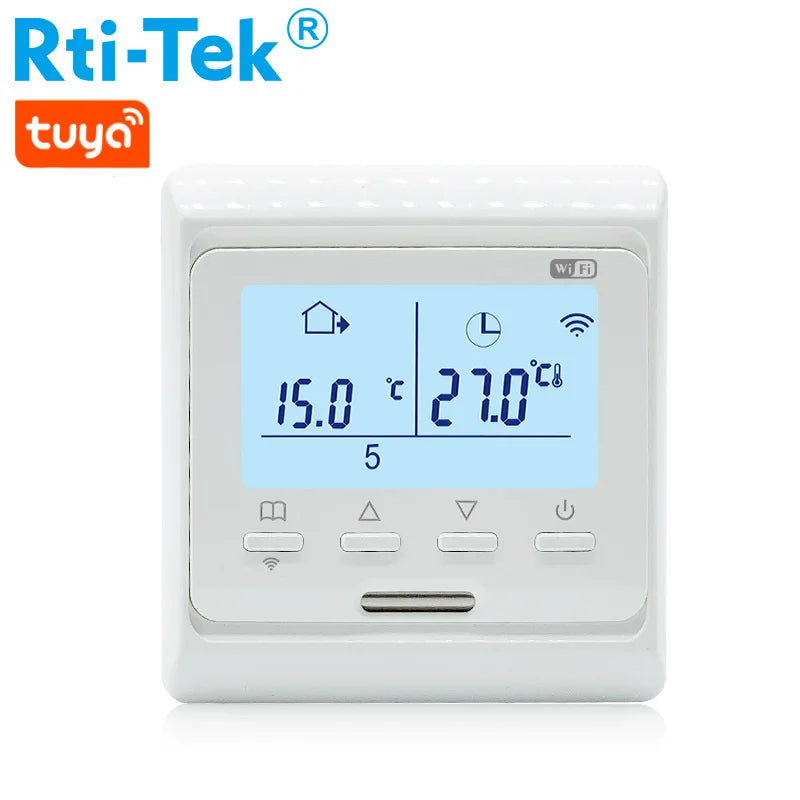 Non-WiFi LCD Programmable Electric Heating Thermostat for Apartment Use RTS 16A Floor Heating Parts 100-240VAC 2-Year Warranty