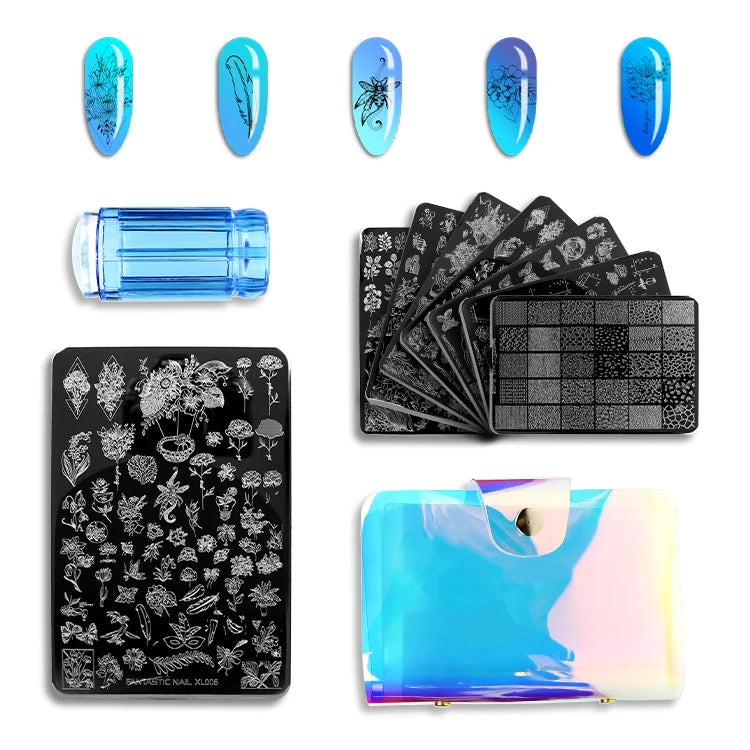 9.5x14.5 Leaves Flowers Nail DIY Image Transfer Template Wholesale Nails Art Stamping Plate