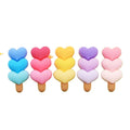 Wholesale Miniature Heart Candy Sweet Chocolate Ice Cream Beads Flatback Sticker Pendant Making Accessory
