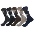 Wholesale Classic Diamond Patterned Socks Men Cotton Formal Business Office Suit Dress Socks
