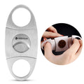 Hot Sale Custom logo Perfect Double Blade Cigar Cutter Stainless Steel Cigar Accessories