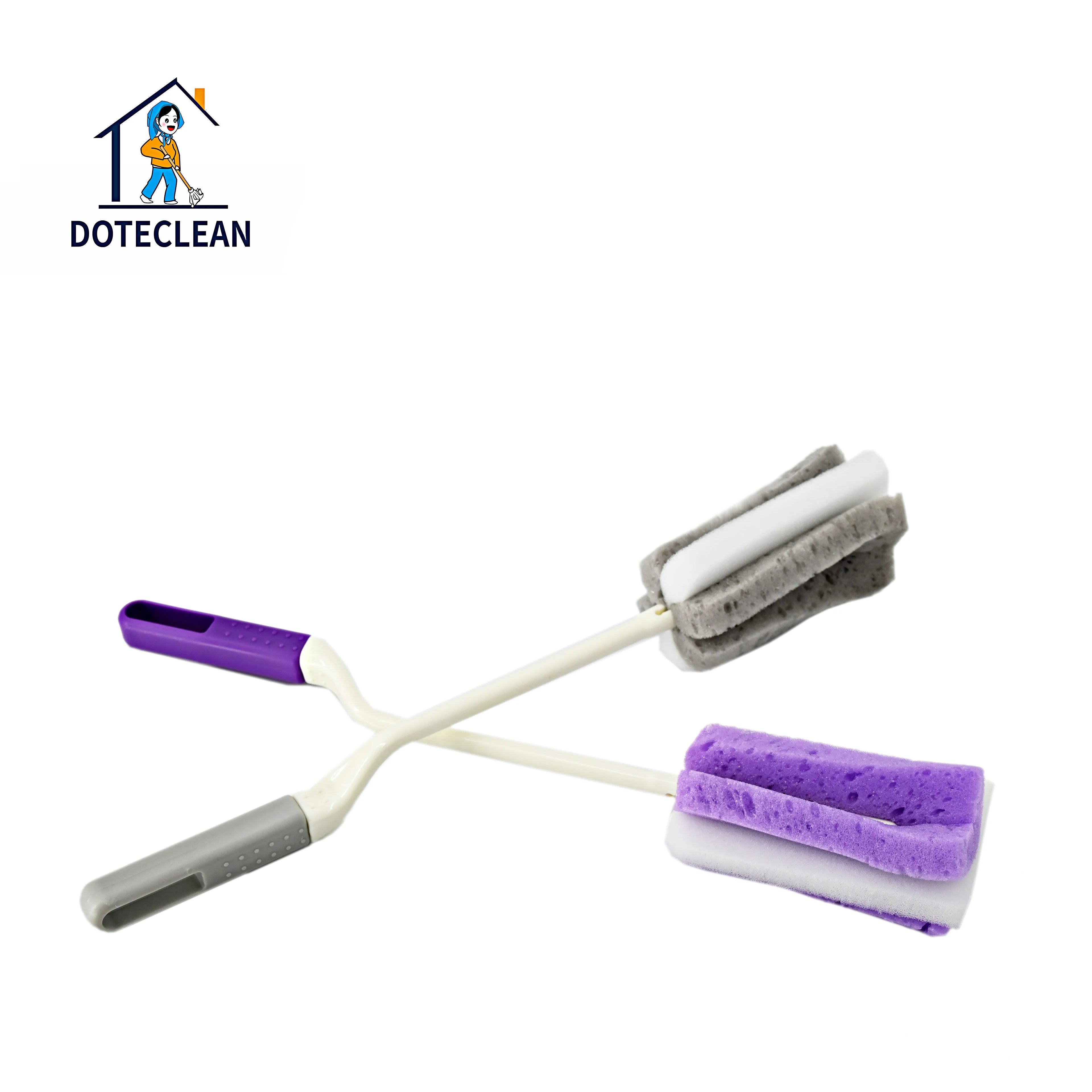 2025 New Minimalist Style Multifunctional 360 Rotate PP Sponge Brush Long Handle with New Sponge Bottle Cleaning Feature