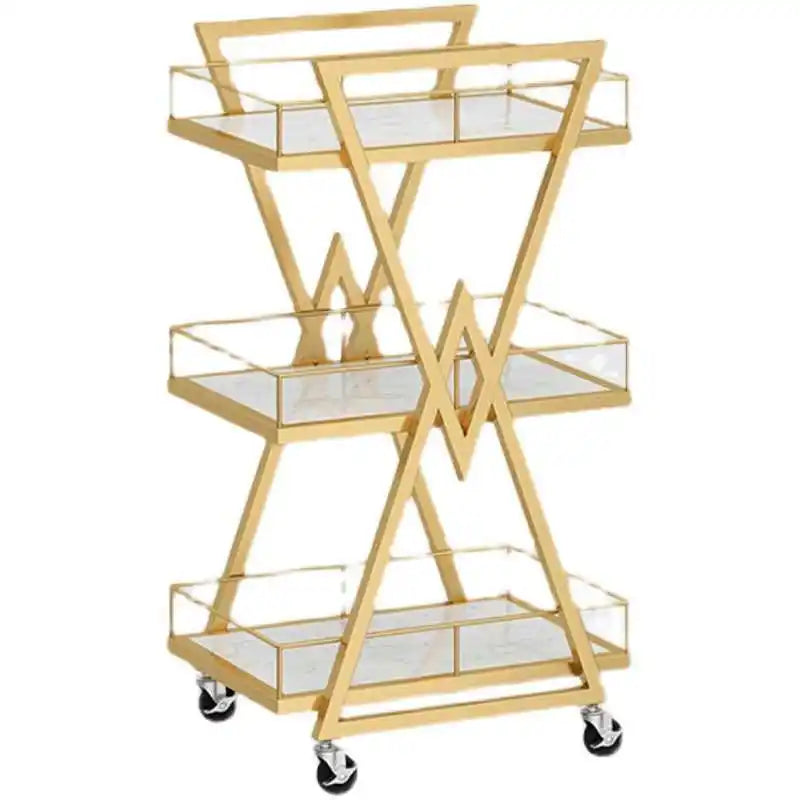 Modern Metal Nail Art Storage Trolley for Beauty Salons & Barber Shops for Hair Tattoo & Cosmetics Application