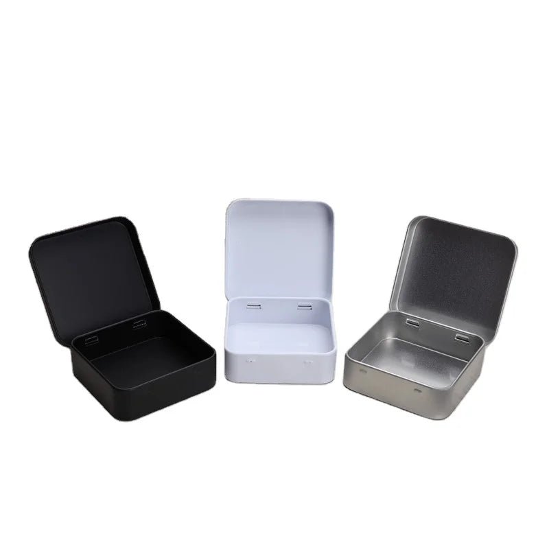 70x70x23mm Small square Tin Box Condom Metal Box  Packing Box for Candy Jewelry