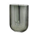 Art Deco Design U-Shaped Striped Glass Vase Northern Europe INS Style Tabletop Decoration