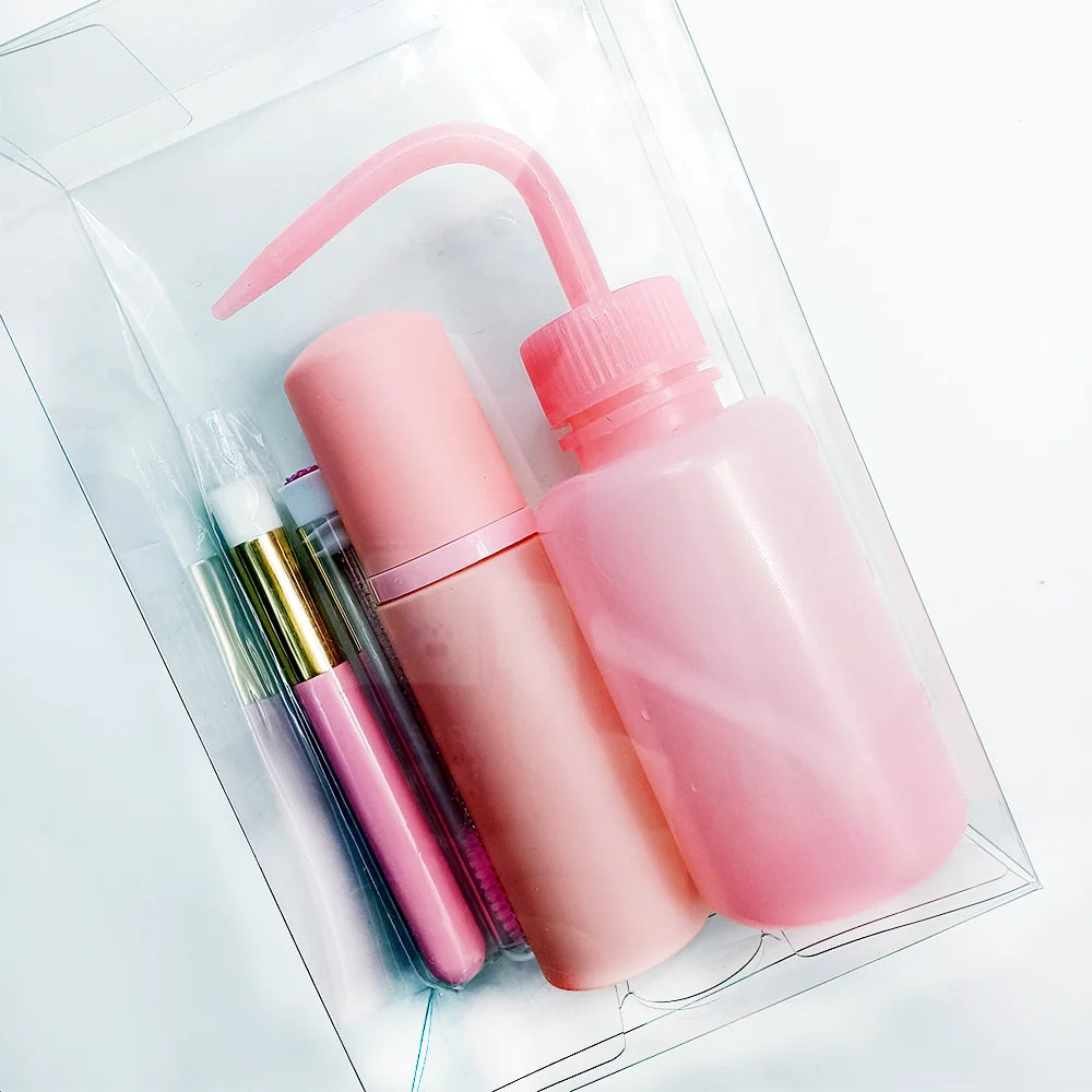 Private Label Lash Shampoo Lash Aftercare Kit Eyelash Shampoo Foam Cleaner Wash Bath Lash Shampoo Bottle Rinse Bottle Set