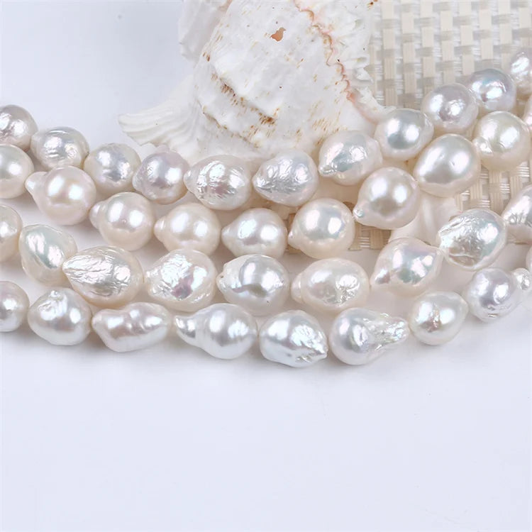 Wholesale White Natural Freshwater Edison Baroque Pearls 10-14mm Loose Grade a Third Party Certified Box Packed China Zhejiang